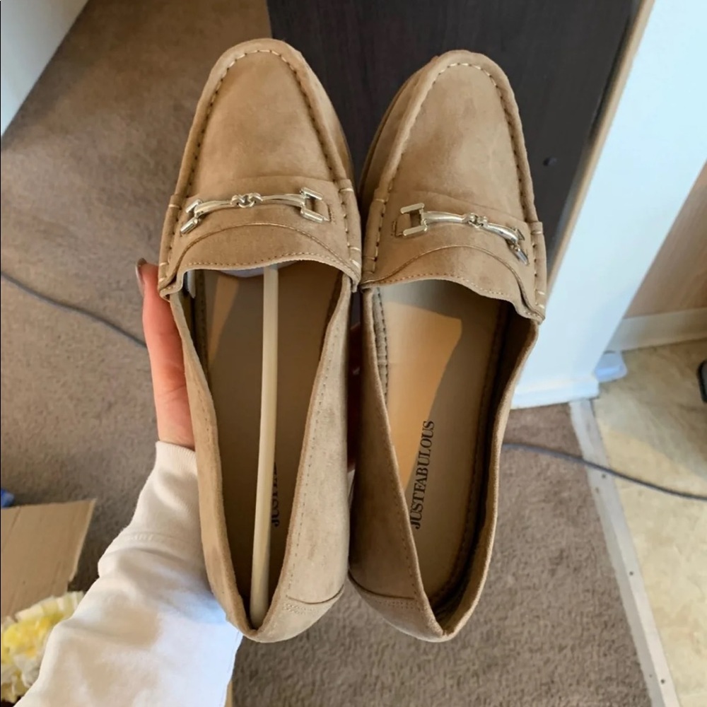 Taupe JustFab Loafers